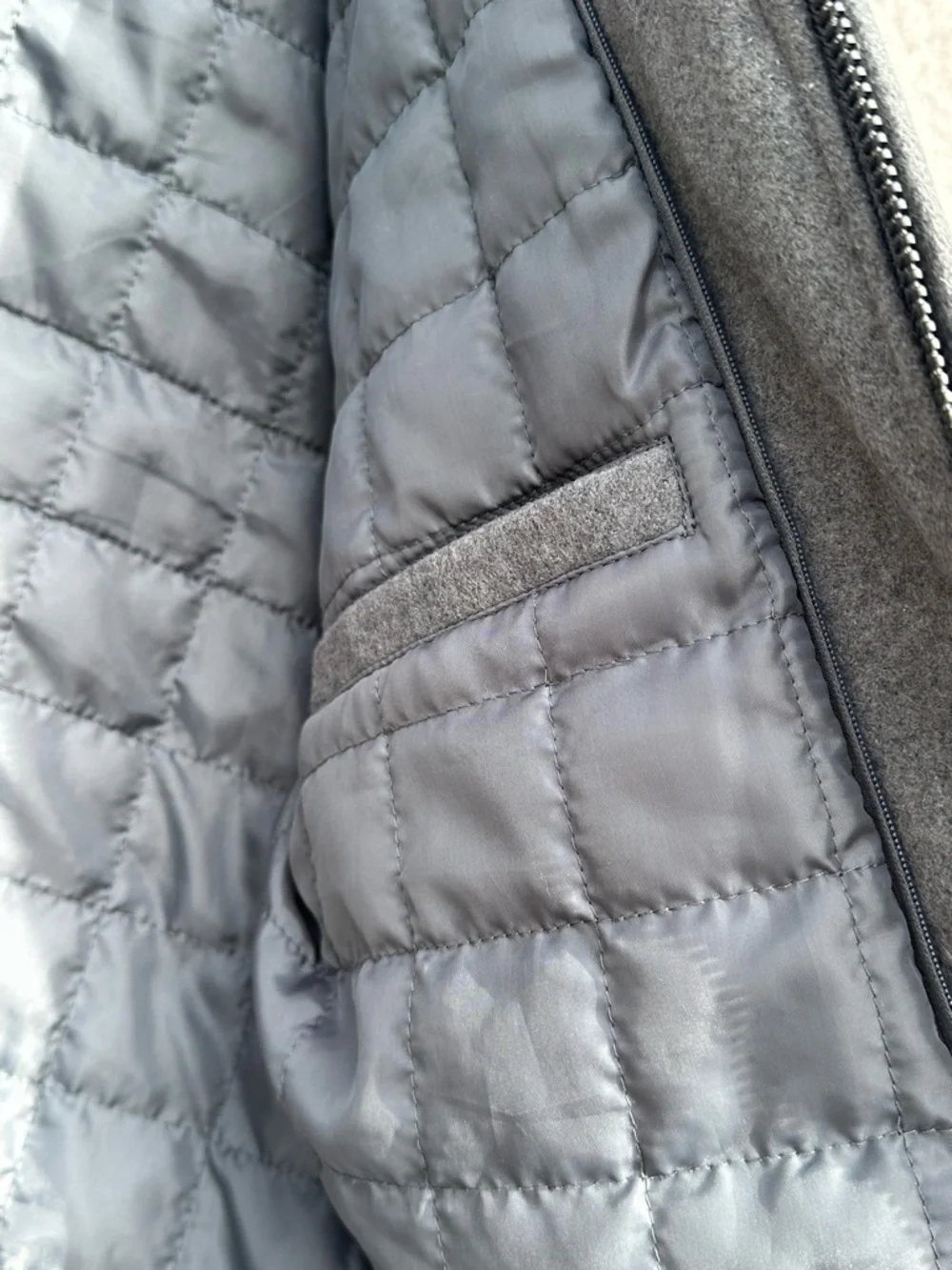 G by Guess Mens Wool Blend Jacket Gray Utility Workwear Coat Quilted Lined XL